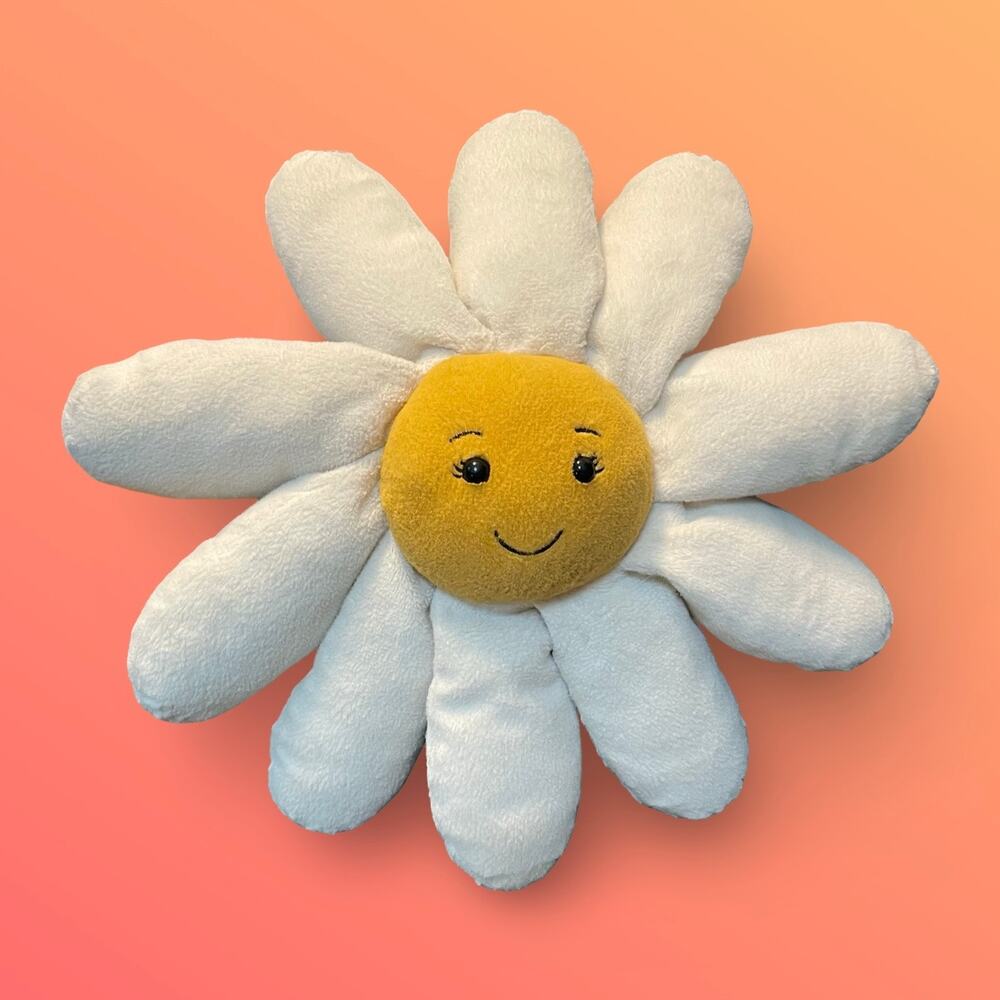 Jellycat Fleury Daisy Plush Pillow Yellow 13" Sunflower Flower Rare Retired